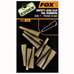Fox Edges Safety Lead Clip Tail Rubbers, Transkhaki