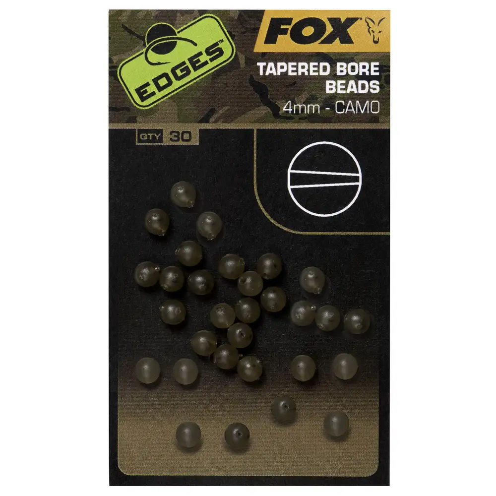Fox Edges Tapered Bore Beads, Camo Perlen Fox Edges Tapered Bore Beads, Camo Perlen -Fox Verkaufs-Shop